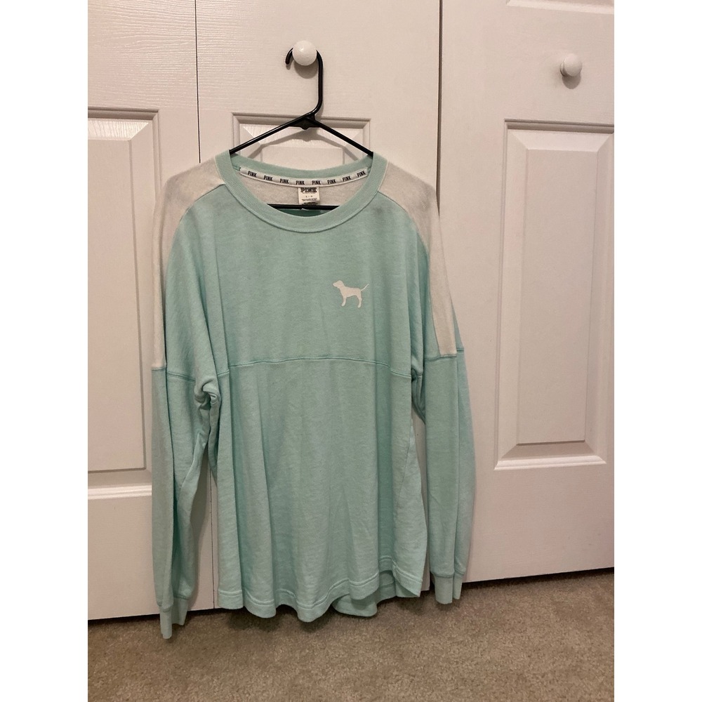 Victoria's Secret pink teal sweatshirt large